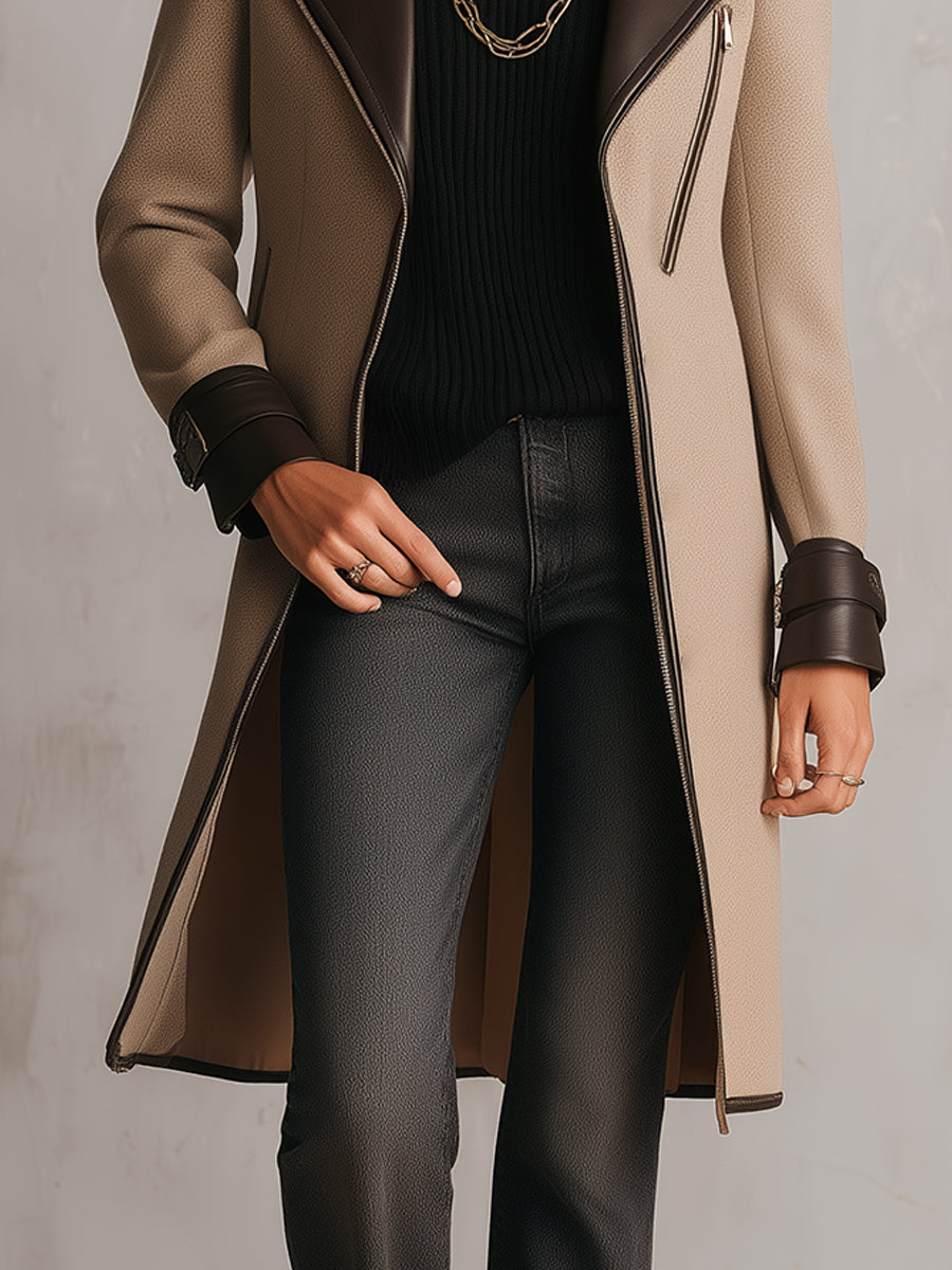 Women’s Moto Zip Front Coat