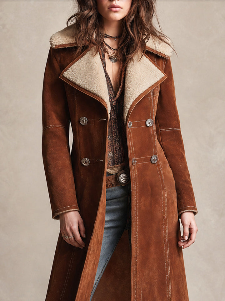 Desert Rose Shearling Duster