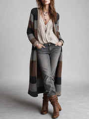 Desert Nomad Striped Duster Cardigan