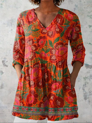 Women’s Longline V-Neck Tunic Blouse
