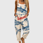 Women’s Soft Sardine Print Jumpsuit