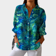 Women’s Lightweight Colorful Print Blouse