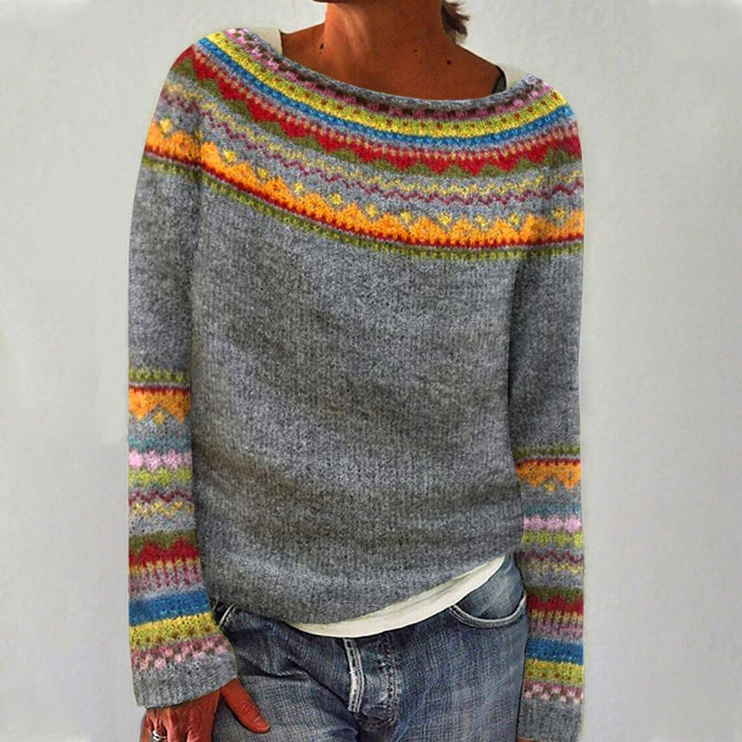 Women’s Retro Knit Pullover Sweater