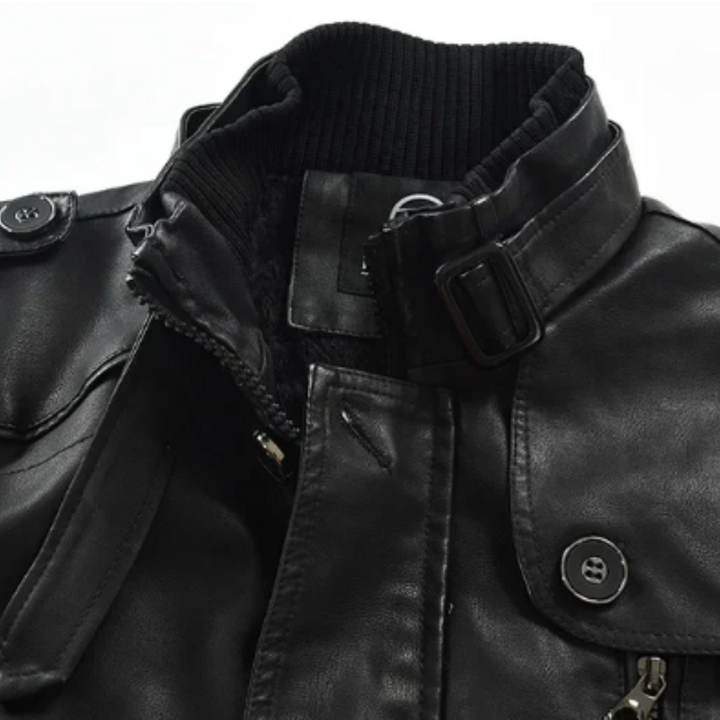 Women’s Long Asymmetric Zip Biker Jacket