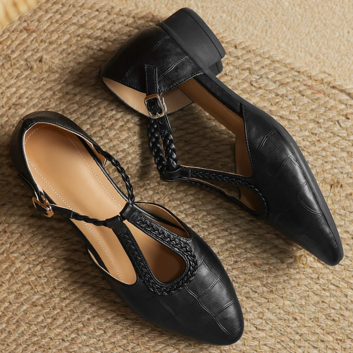 Women’s Buckle Strap Round Toe Mary Jane Shoes