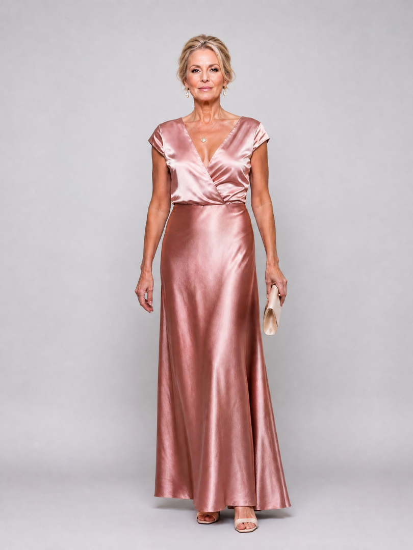 Women’s Wrap Short Sleeve Maxi Dress