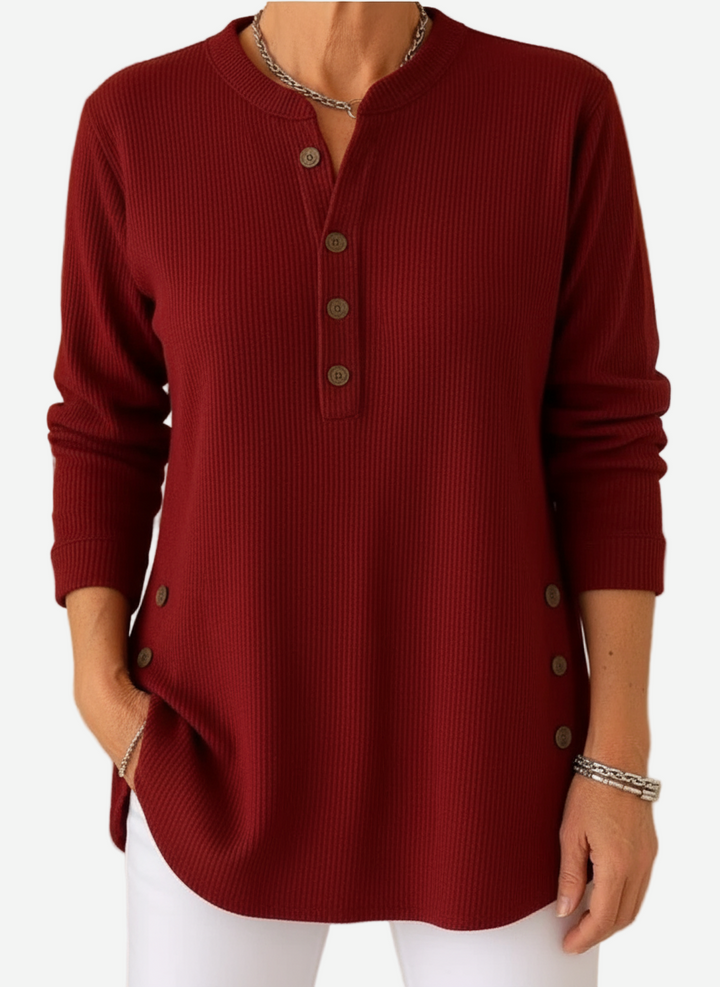 Women’s Long Sleeve Solid Knit Sweater