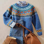 Women's Vintage Knit Pullover Sweater