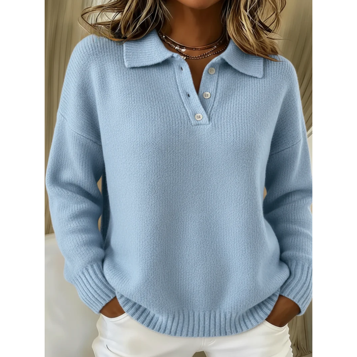 Women’s Collared Button Up Knit Sweater
