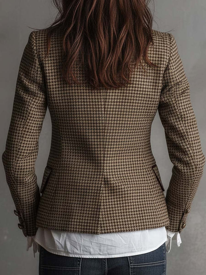 Women’s Vintage Houndstooth Tailored Blazer