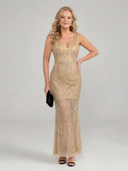 Women’s Sequin Sheer Midi Dress