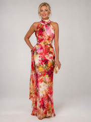 Women’s Halter Floral Maxi Dress