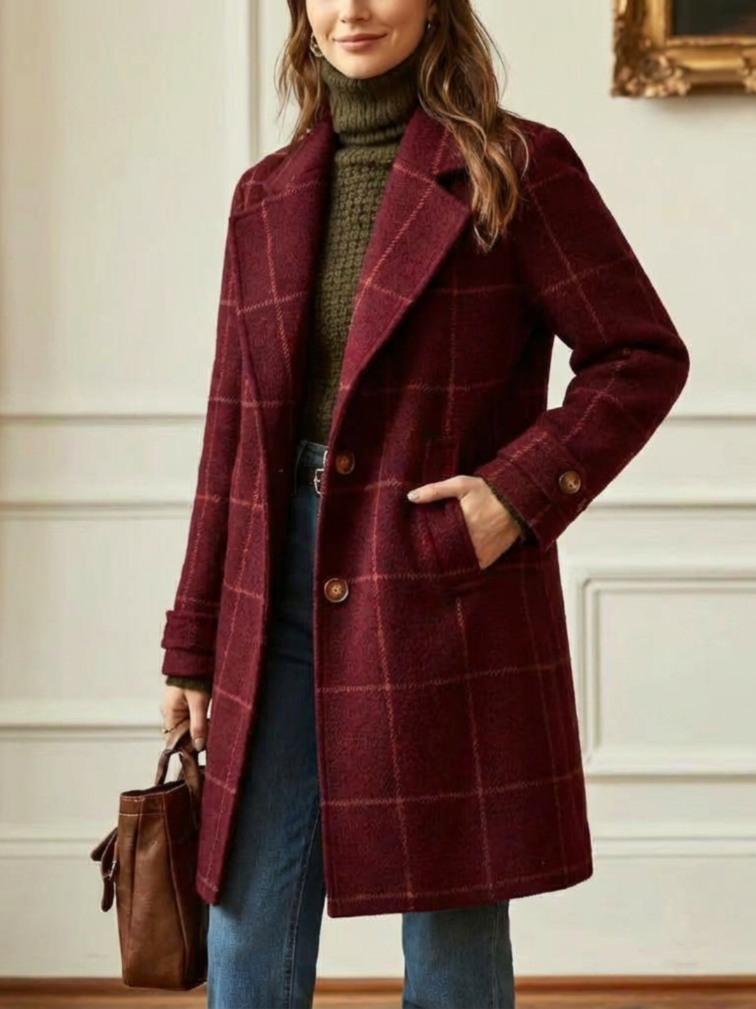 Women’s Plaid Long Coat