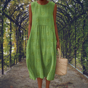 Women’s Elegant Sleeveless Dress With Pockets