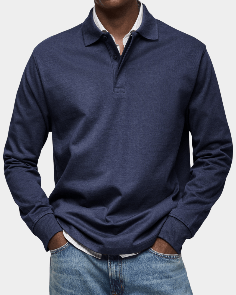 Men’s Long Sleeve Classic Fit Polo Shirt