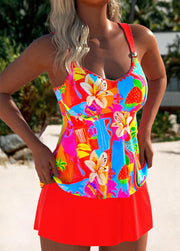 Women’s Chic Floral Tankini Swim Dress