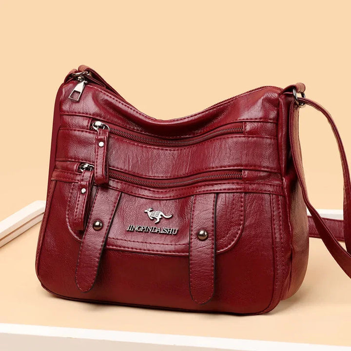Women’s Zip Top Multi Pocket Handbag