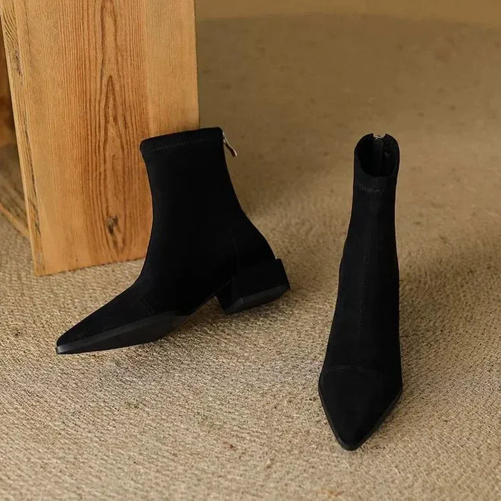 Women’s Pointed-Toe Heeled Ankle Boots