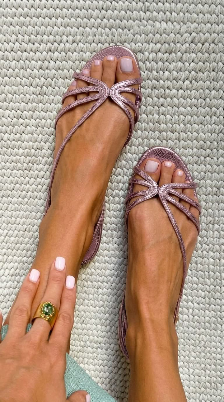Women’s Gold Open-Toe Sandals