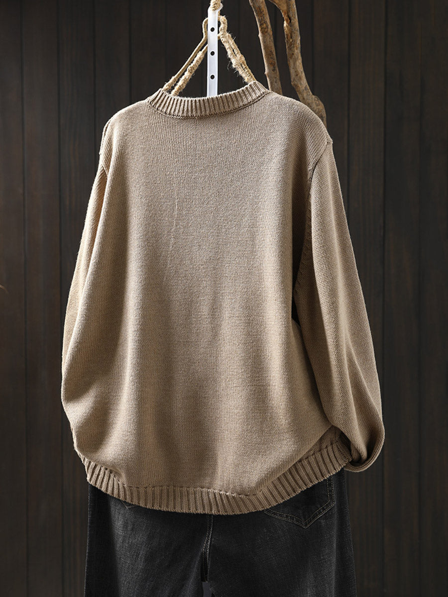 Women’s Knit Cardigan With Colorful Buttons