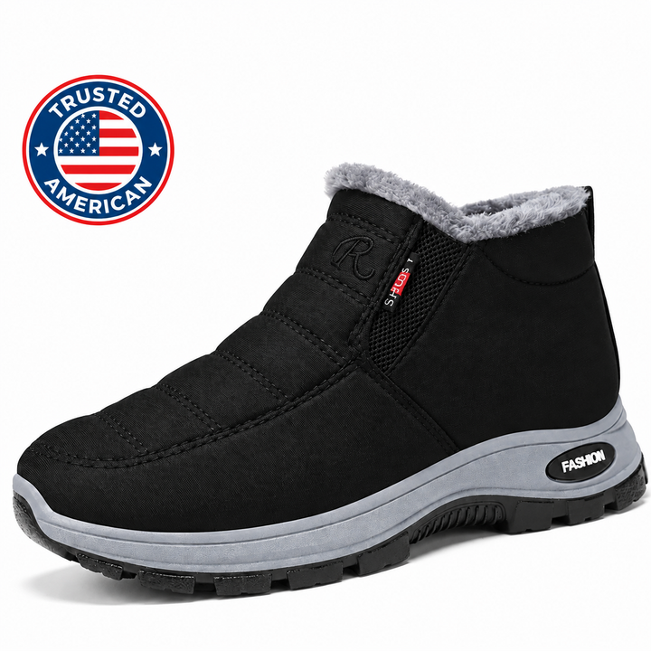 Women’s Quilted Slip-On Black Ankle Boots