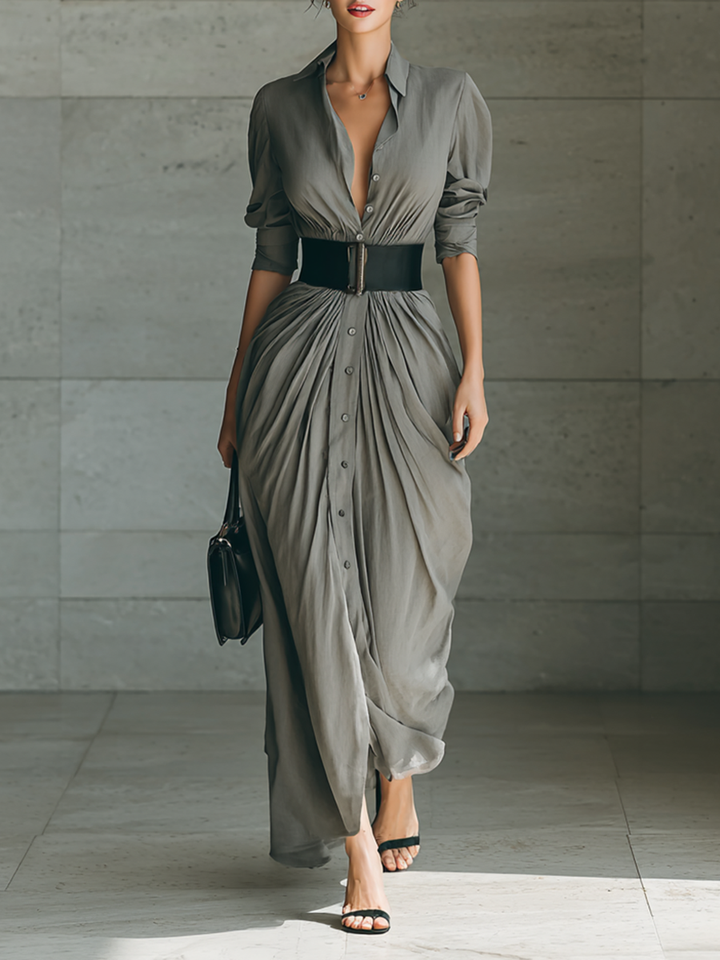 Women’s Long Pleated Dress