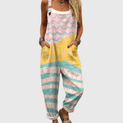 Women’s Pastel Multicolor Printed Jumpsuit