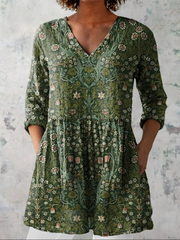 Women’s Long V-Neck Blouse