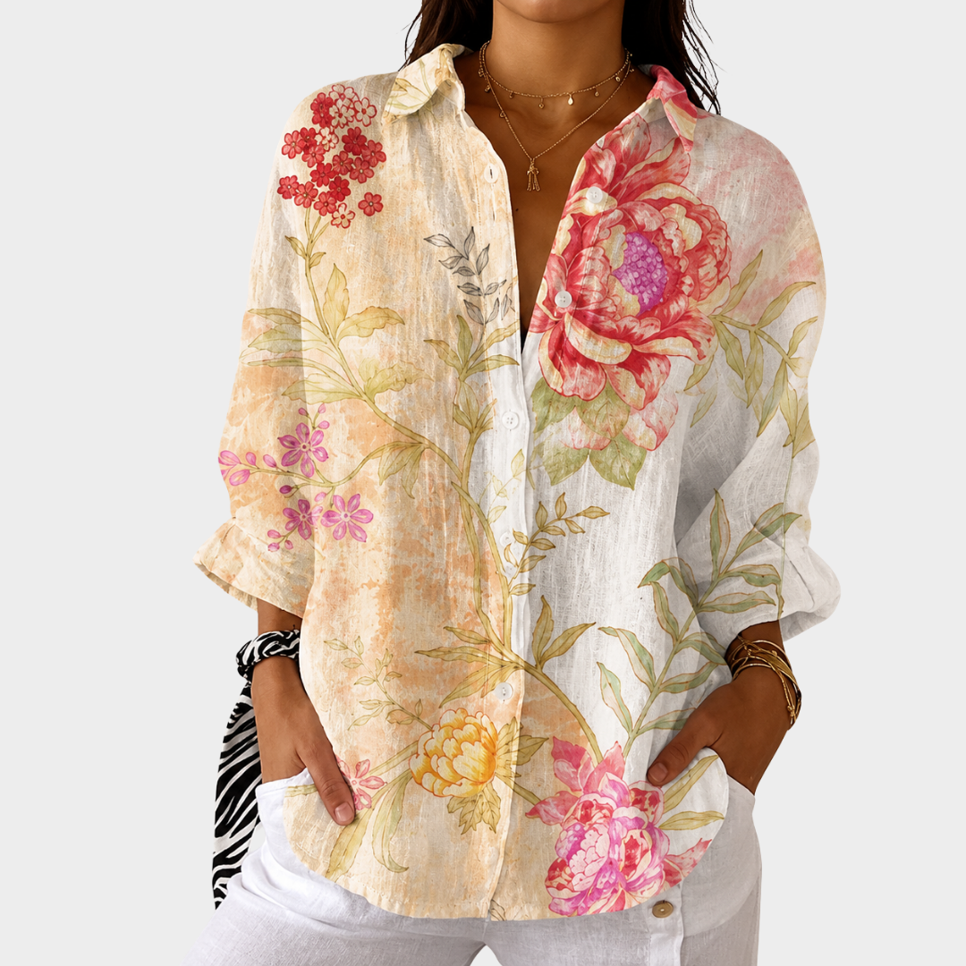 Women’s Lightweight Colorful Printed Blouse