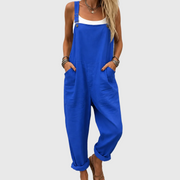Women’s Soft Blue Casual Relaxed Fit Jumpsuit