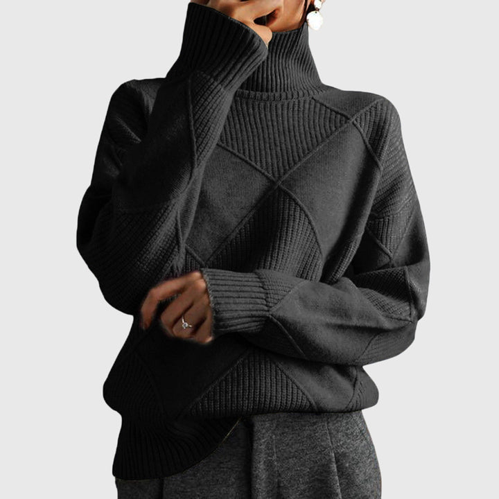 Women’s Geometric Turtleneck Sweater