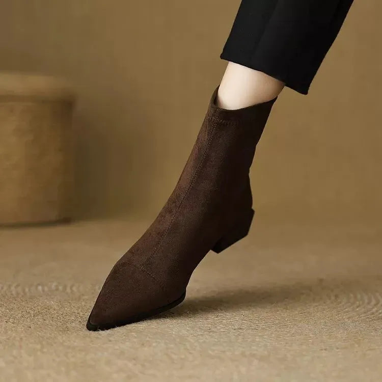 Women’s Pointed-Toe Heeled Ankle Boots