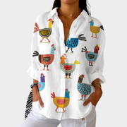 Women’s Lightweight Colorful Printed Blouse