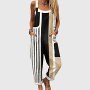 Women’s Patchwork Relaxed Fit Overalls