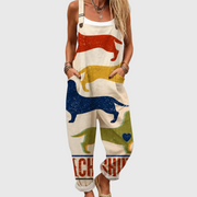 Women’s Soft Dachshund Print Jumpsuit
