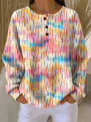 Women’s Raindrop Pattern Knit Pullover Sweater