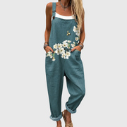 Women’s Floral Print Relaxed Fit Overalls
