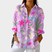 Women’s Lightweight Colorful Printed Blouse