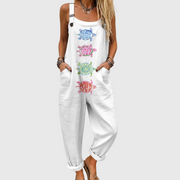 Women’s Summer Sea Turtle Print Jumpsuit