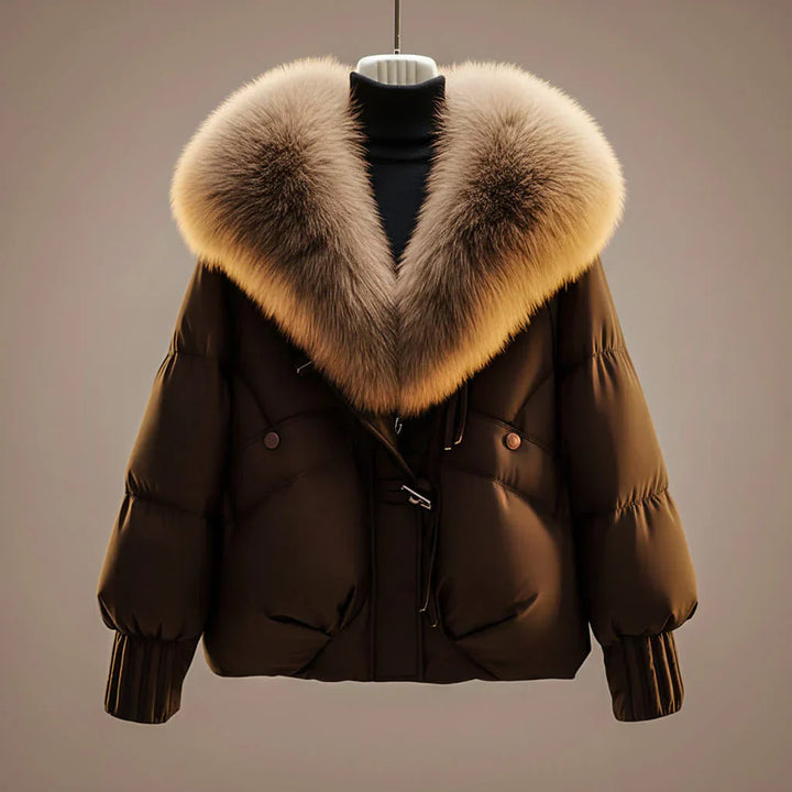 Women’s Padded Fur Collar Winter Coat