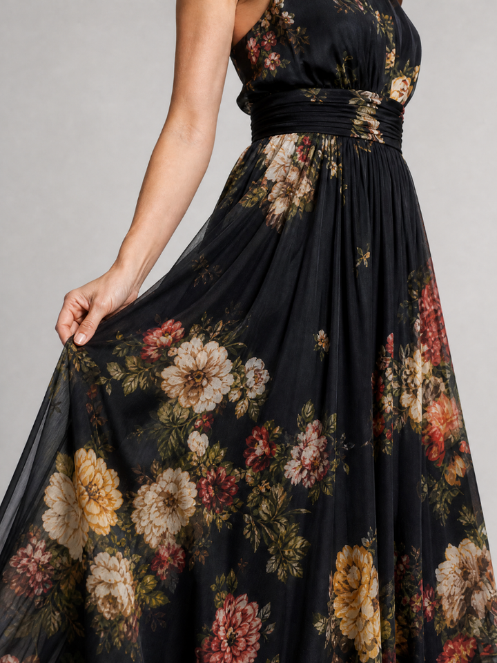 Women’s Floral Halter Midi Dress
