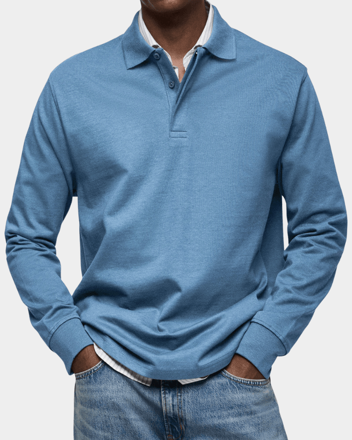 Men’s Long Sleeve Classic Fit Polo Shirt