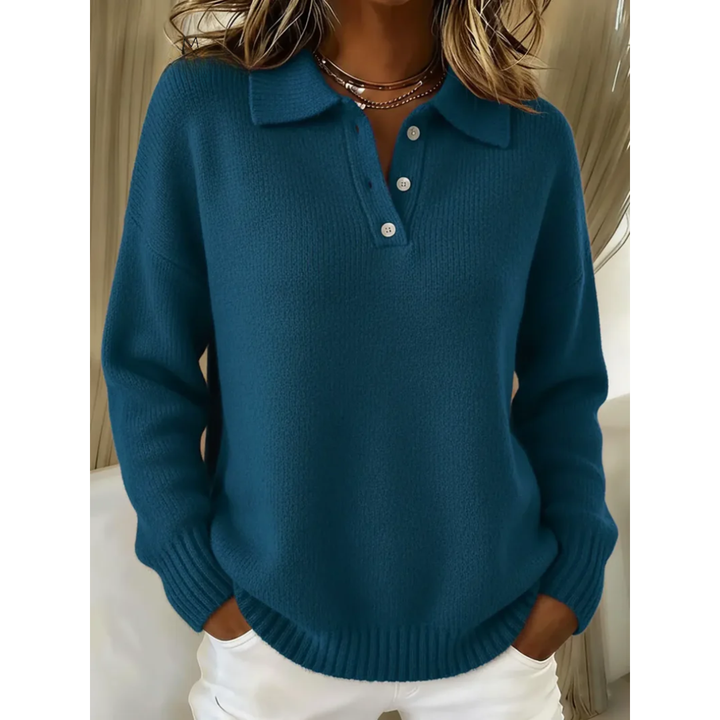 Women’s Collared Button Up Knit Sweater