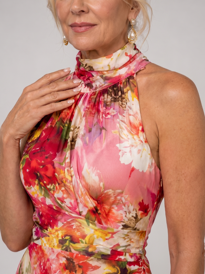 Women’s Halter Floral Maxi Dress