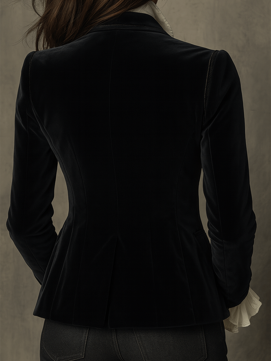 Women’s Black Embroidered Tailored Blazer