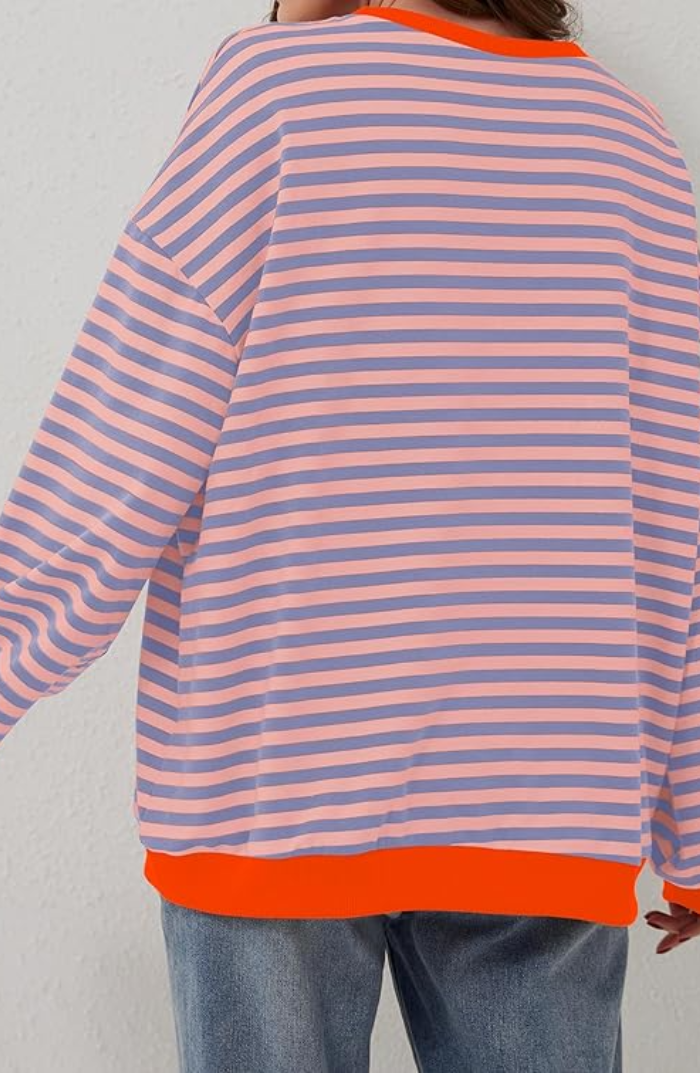 Women’s Striped Knit Pullover Sweater