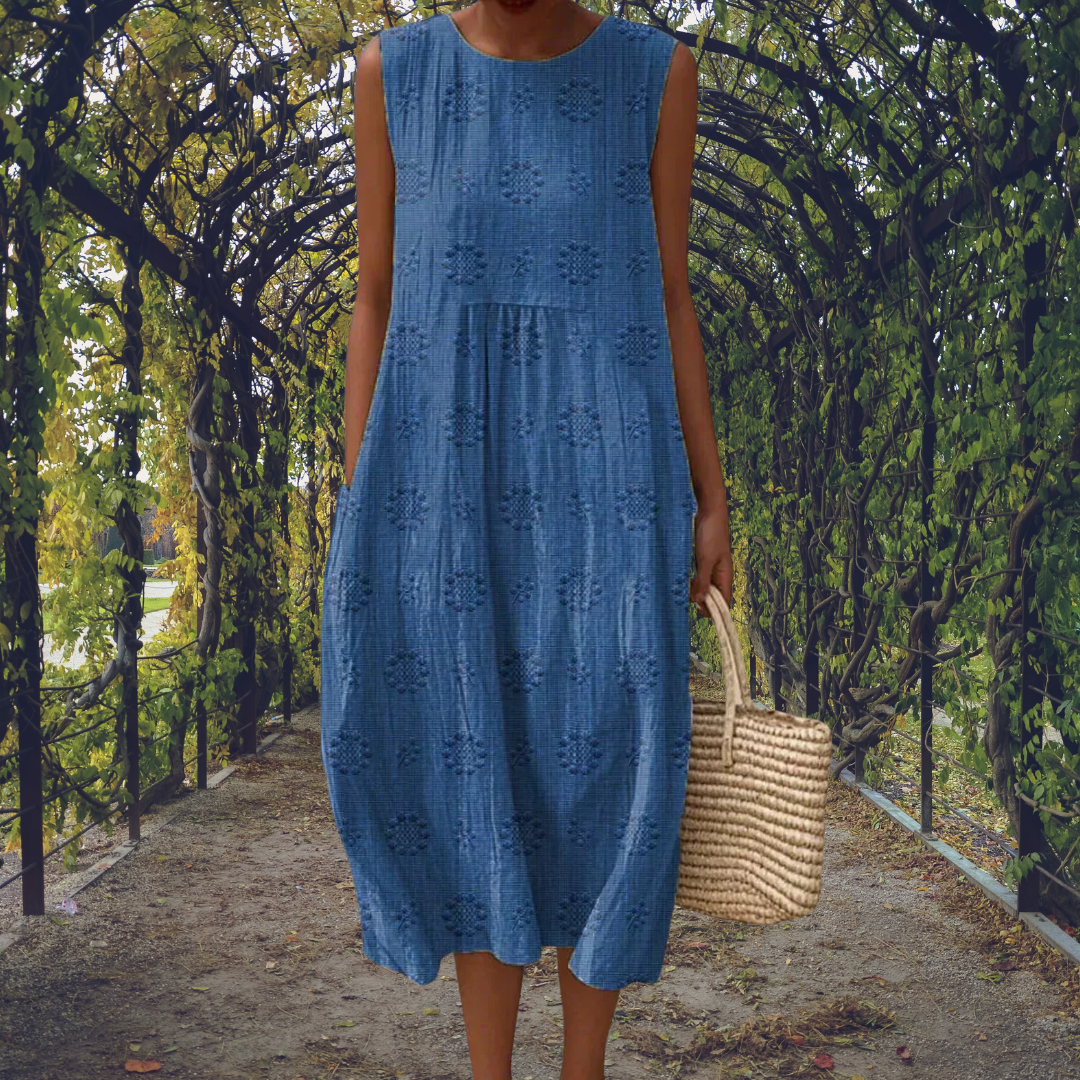 Women’s Elegant Sleeveless Dress With Pockets