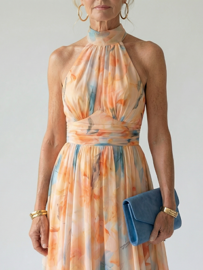 Women’s Halter Neck Midi Dress