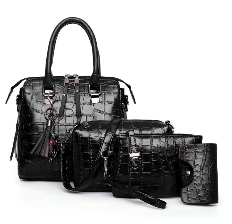 Women’s 4-Piece Tote Crossbody Wallet Handbag Set