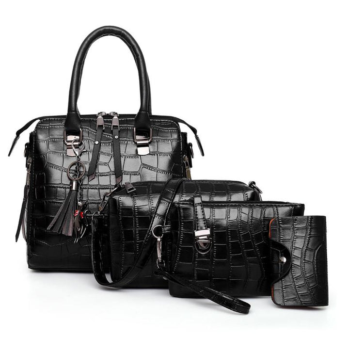 Women’s 4-Piece Tote Crossbody Wallet Handbag Set